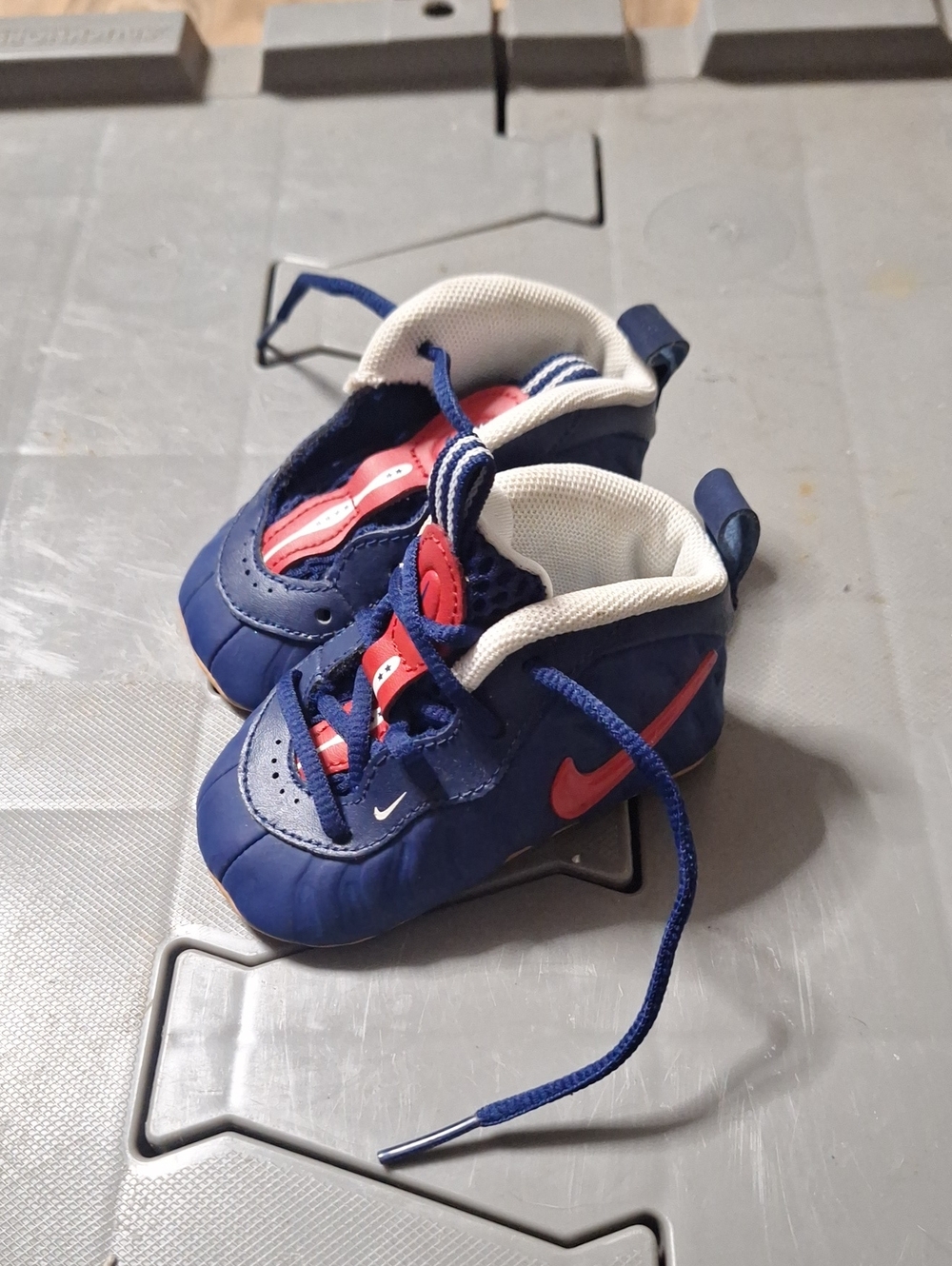 Nike Navy and Red Baby Walker Sneakers